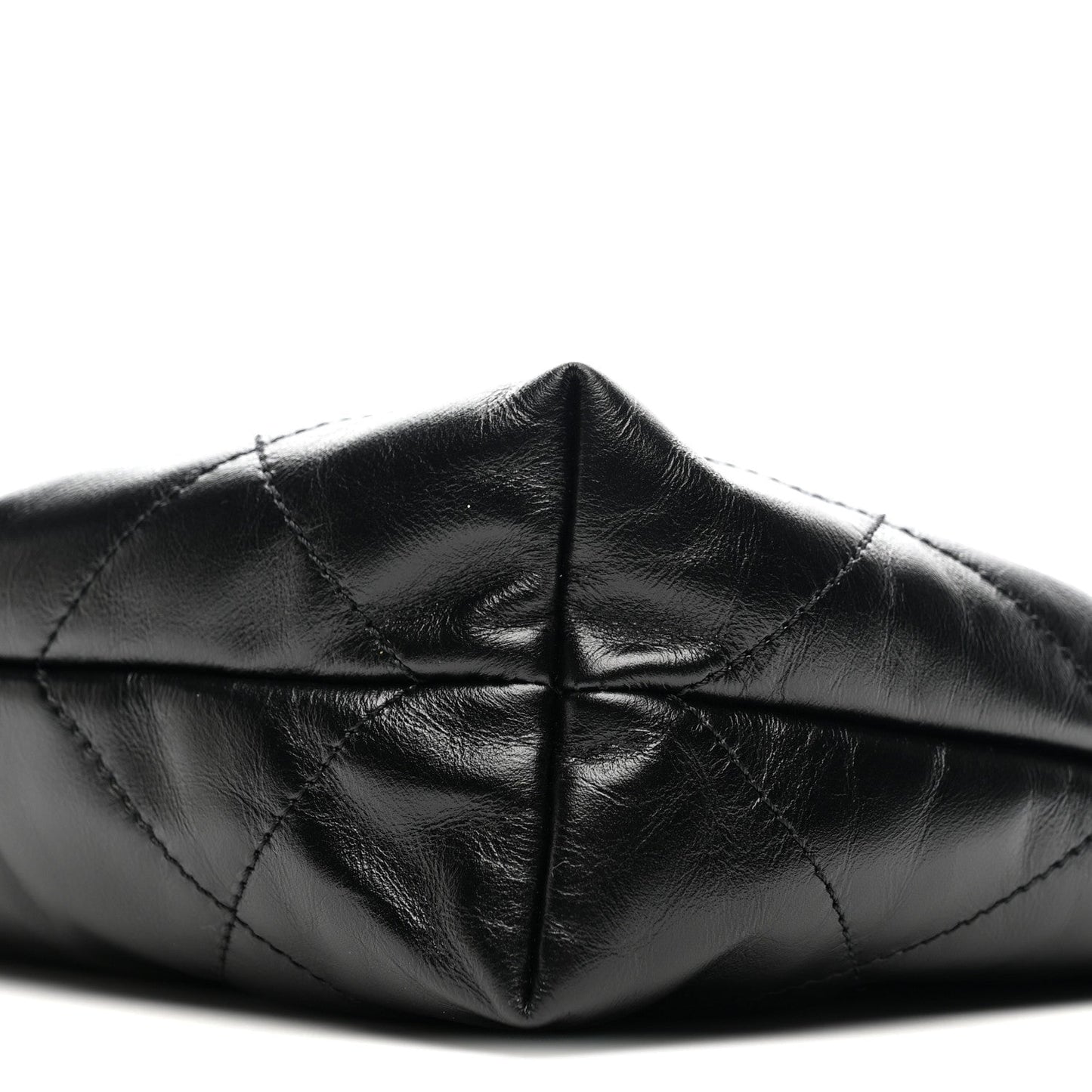 Shiny Calfskin Quilted Small Chanel 22 Black