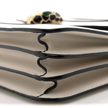 Calfskin Serpenti Forever Top Handle White