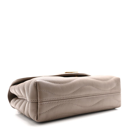 Calfskin LV New Wave Chain Bag Taupe