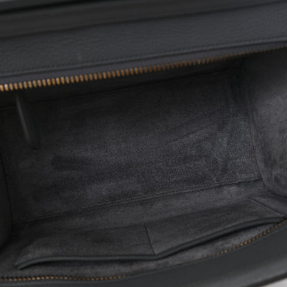 Baby Drummed Calfskin Micro Luggage Kohl