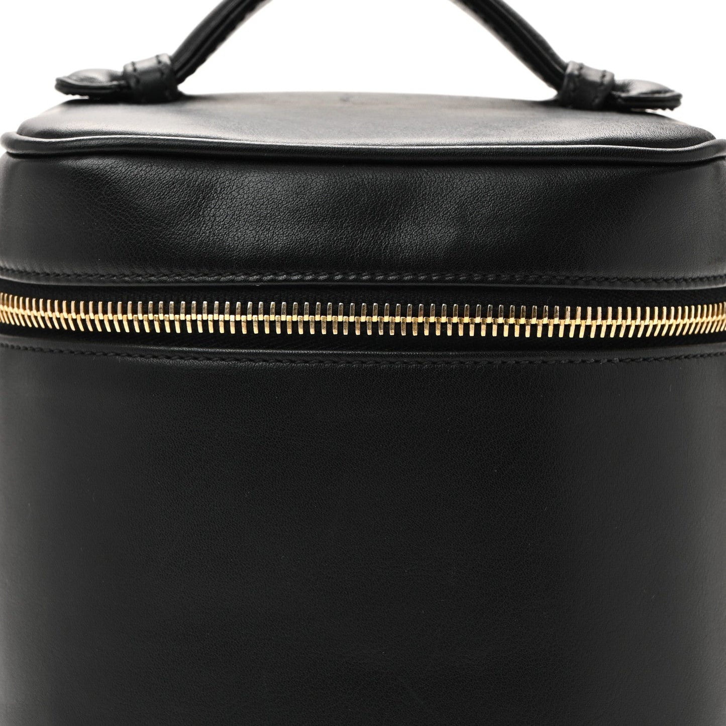 Lambskin Vanity Cosmetic Bag Black