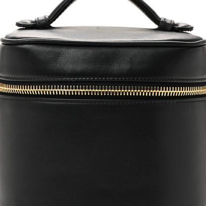 Lambskin Vanity Cosmetic Bag Black