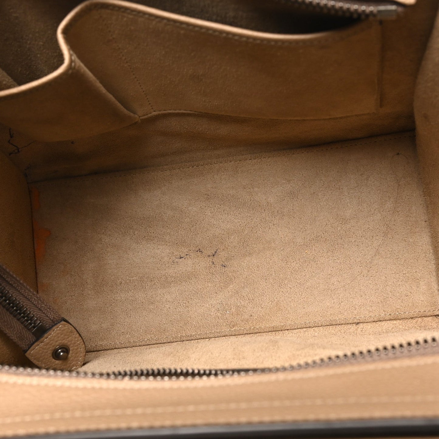 Drummed Calfskin Micro Luggage Dune