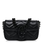 Calfskin Matelasse Monochrome GG Marmont Chain Belt Bag Black