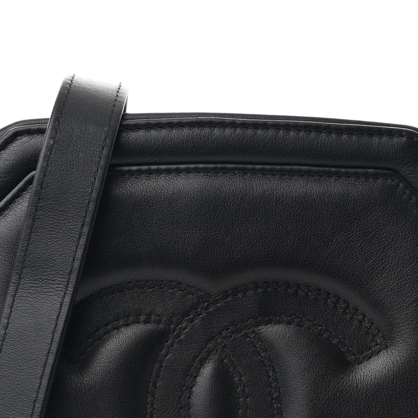 Lambskin CC Octagon Camera Case Black