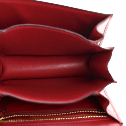 Box Calfskin Small Classic Box Flap Bag Red