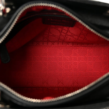 Lambskin Cannage Medium Lady Dior Black