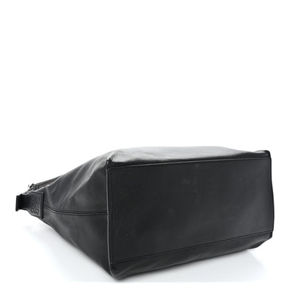 Supple Smooth Calfskin Jacquard Medium Cubi Crossbody Bag Black