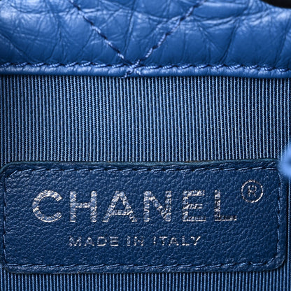 Aged Calfskin Quilted Small Gabrielle Backpack Blue