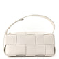 Lambskin Maxi Intrecciato Small Brick Cassette Bag White