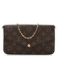 Monogram Pochette Felicie Chain Wallet Fuchsia