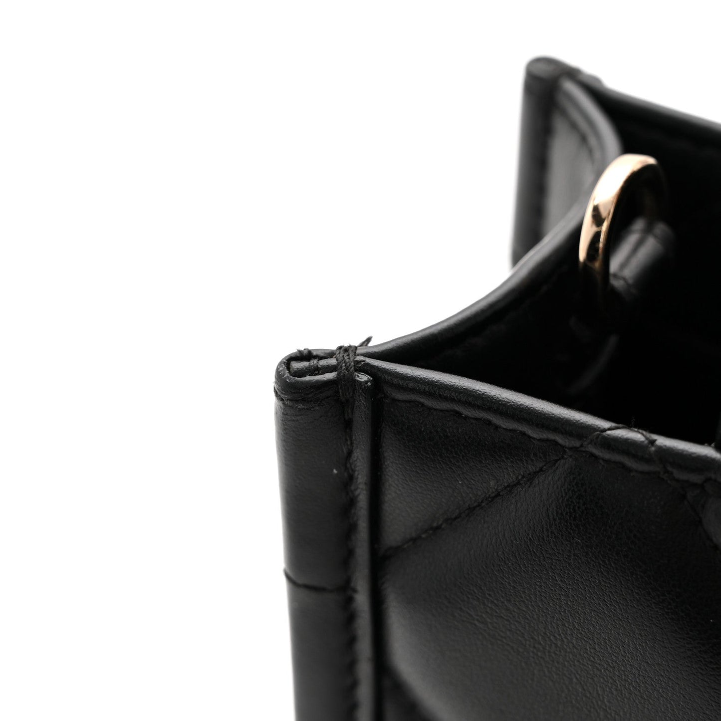 Calfskin Macrocannage Mini Book Tote Black