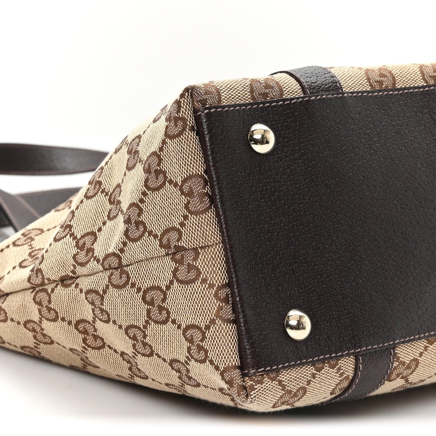 Monogram Medium Abbey Tote Dark Brown