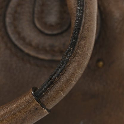 Calfskin Medium Paddington Satchel Chocolate