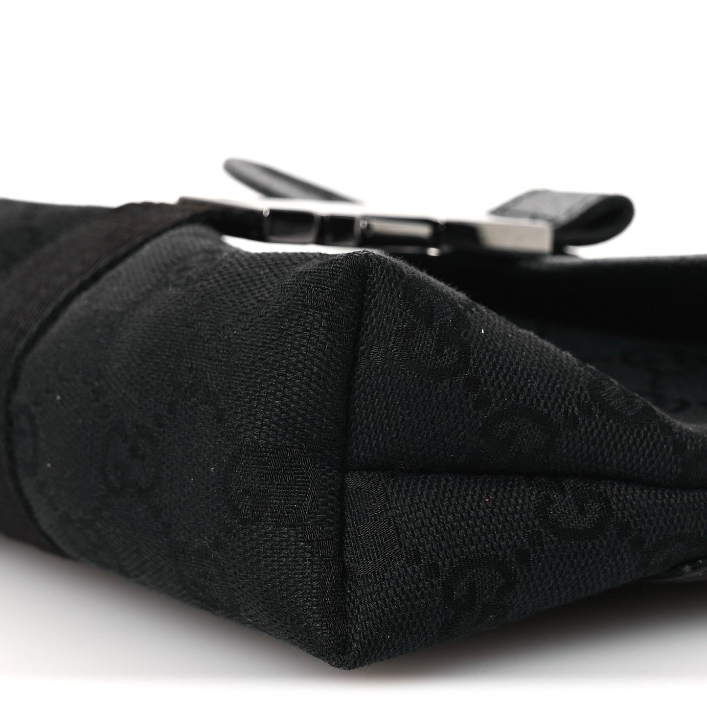 GG Monogram Web Buckle Belt Bag Black