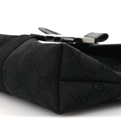 GG Monogram Web Buckle Belt Bag Black