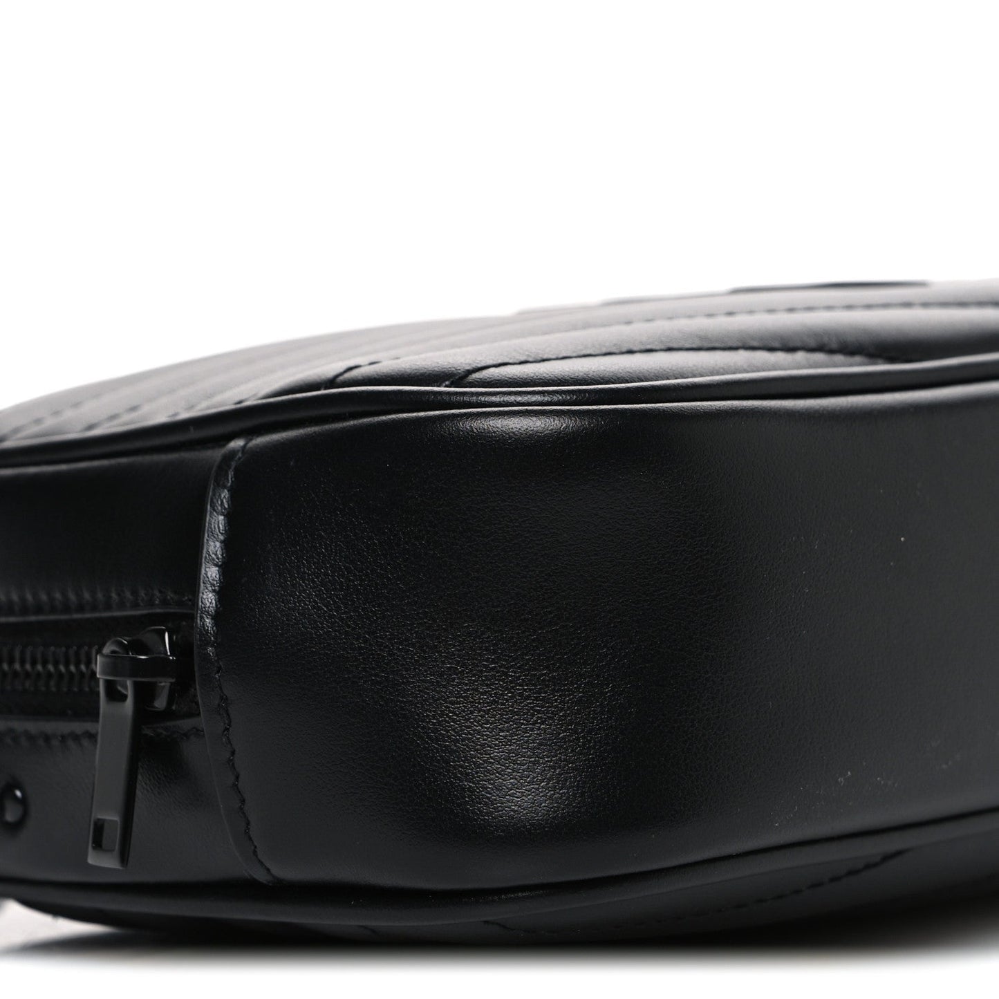 Calfskin Matelasse Monochrome Monogram Mini Lou Camera Bag Black
