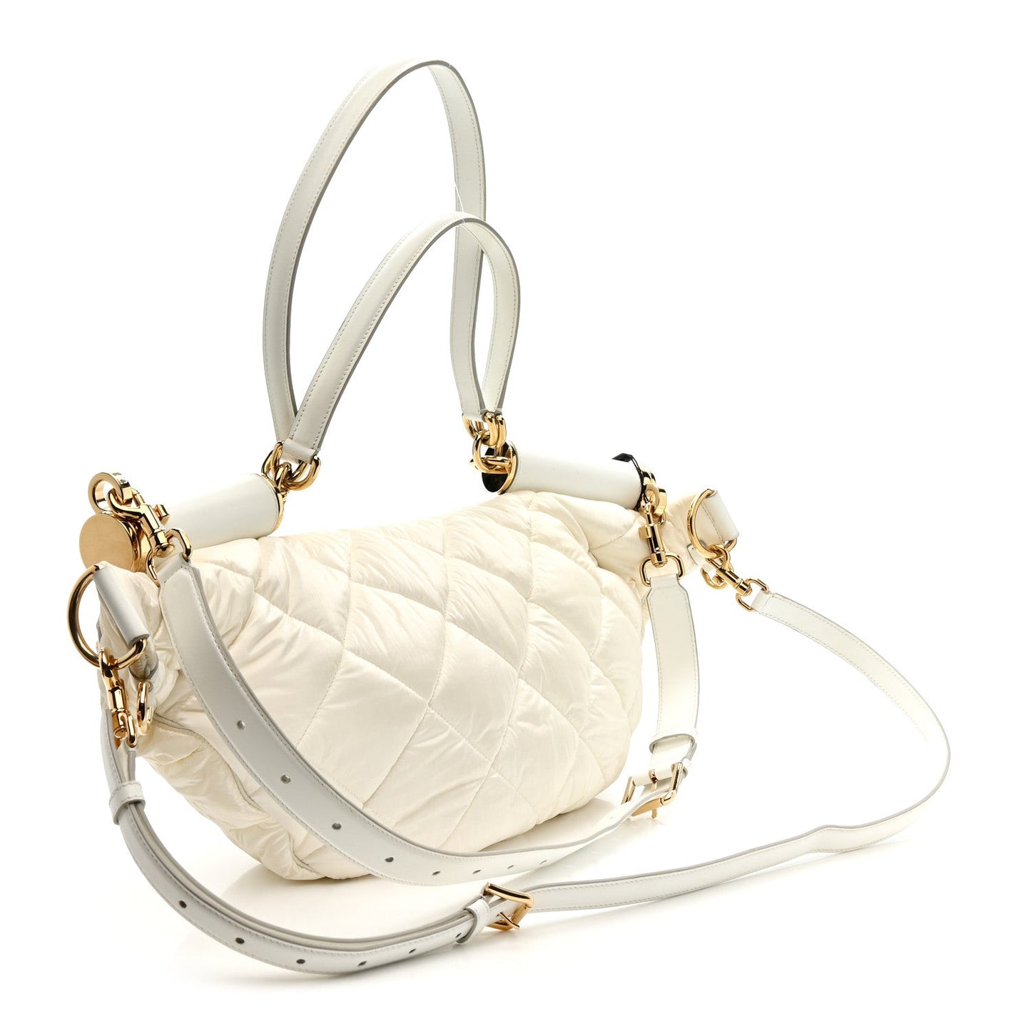 Marsupio Nylon Quilted Piumino 2 Belt Bag White