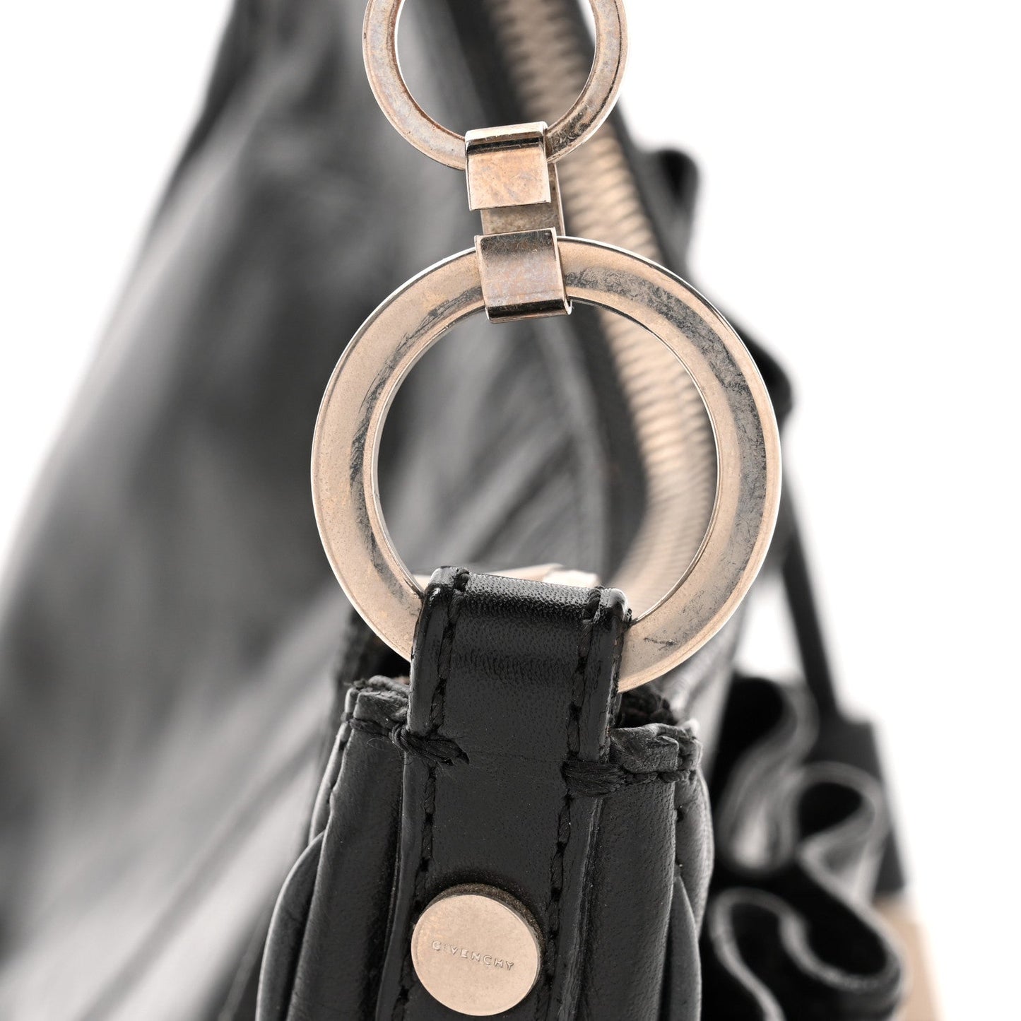 Lambskin Tassel Hobo Black