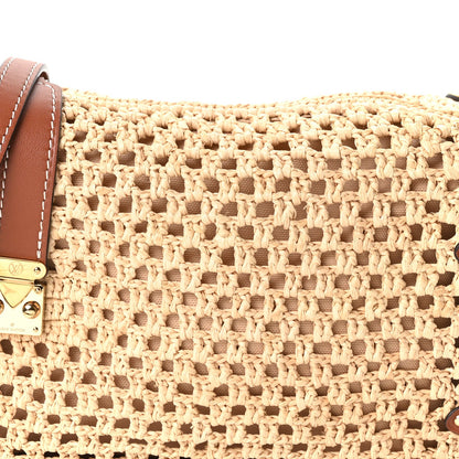Raffia Side Trunk MM Natural Brown