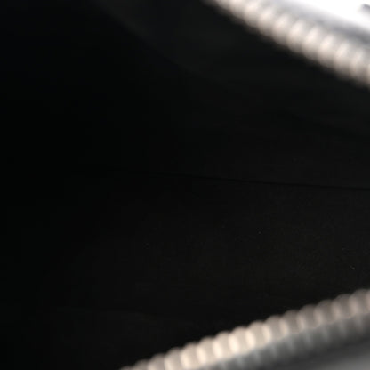 Shiny Grained Calfskin Small Marcie Bag Black