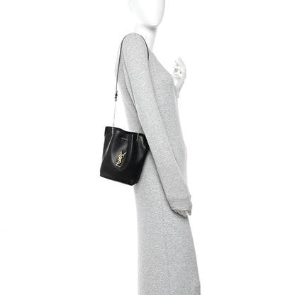 Lambskin Pochon Shoulder Bag Black