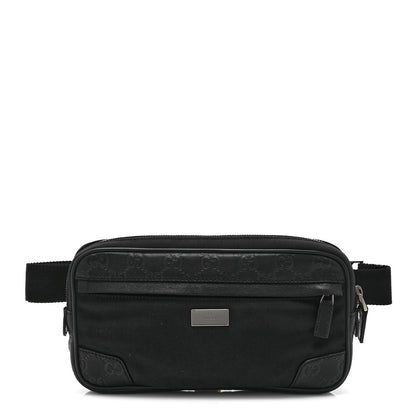 Guccissima Nylon Belt Bag  Black