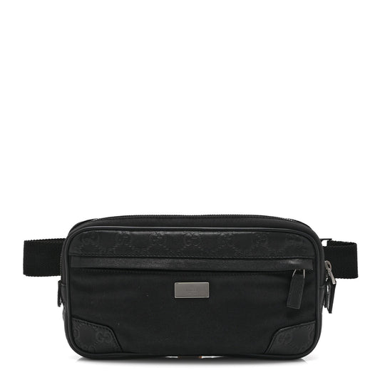 Guccissima Nylon Belt Bag  Black