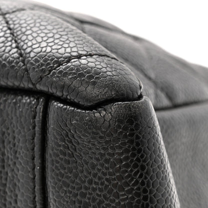 Caviar Quilted Grand Shopping Tote GST Black