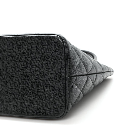 Caviar Quilted Medallion Tote Black