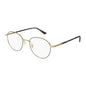 Gucci Eyeglasses Round Full Rim, Green/Gold Frame and Clear Demo Lenses Lens GG0392O004