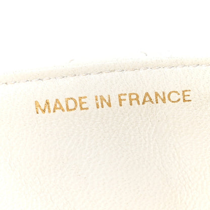 Lambskin Quilted Mini Flap Bag White