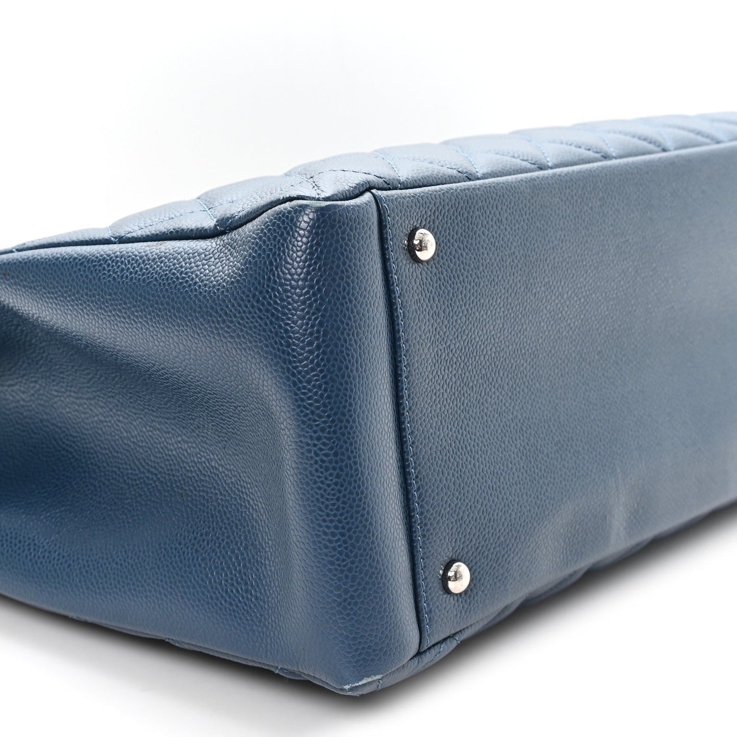 Caviar Quilted XL Grand Shopping Tote GST Dark Blue