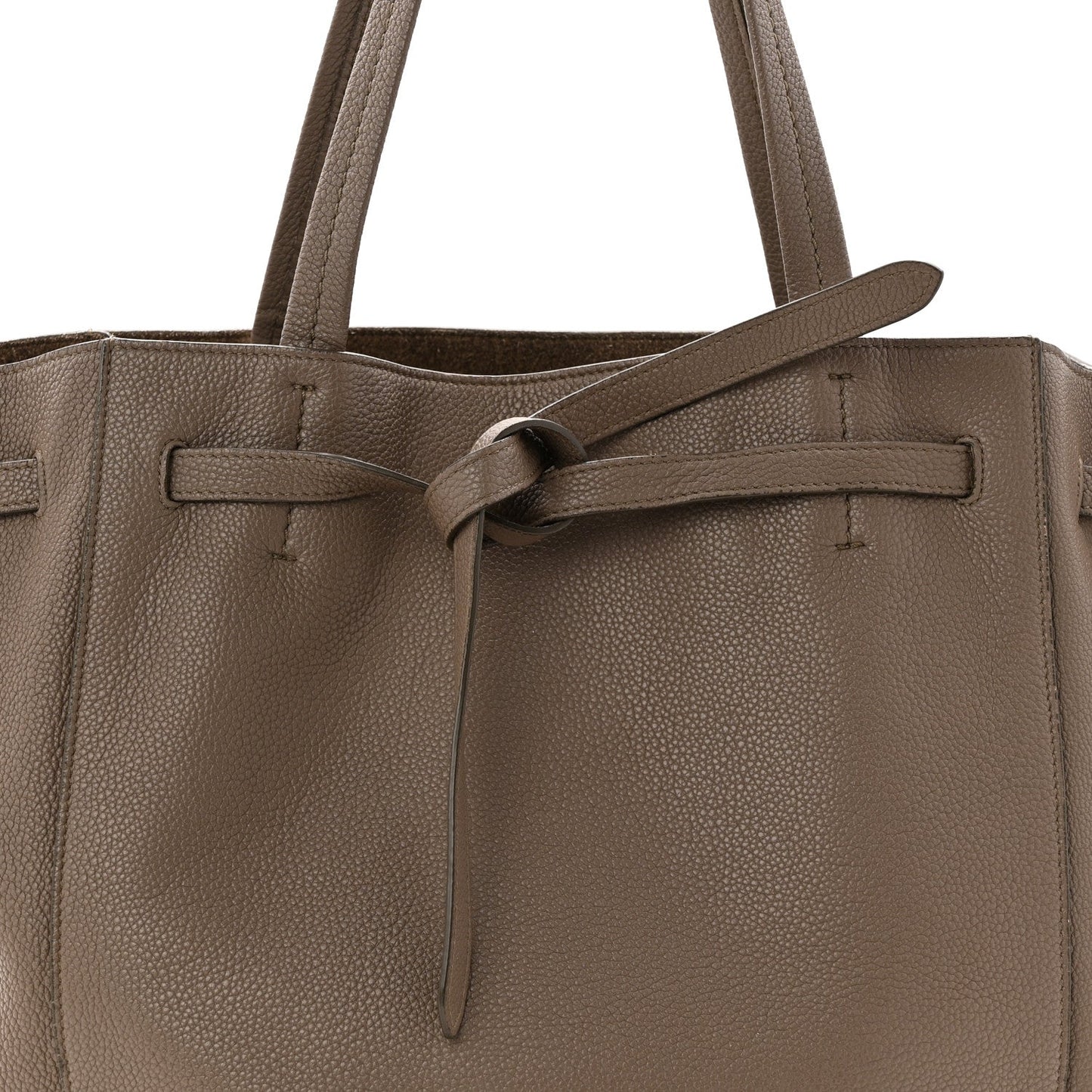 Soft Grained Calfskin Small Belt Cabas Phantom Taupe