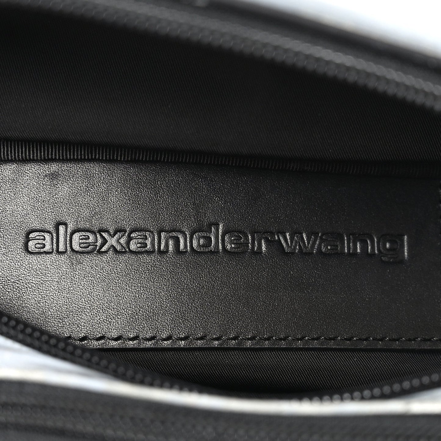 Nylon Logo Printed Attica Belt Bag Reflective Silver