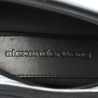 Nylon Logo Printed Attica Belt Bag Reflective Silver