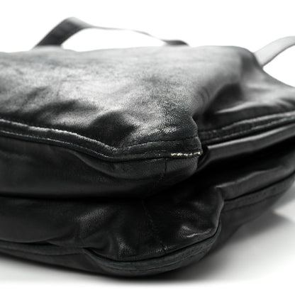 Nappa Pocket Satchel Black