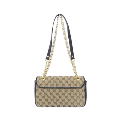 Gucci GG MARMONT GG Canvas Leather Shoulder Bag