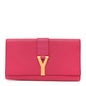 Calfskin Classic Y Ligne Clutch Fuchsia