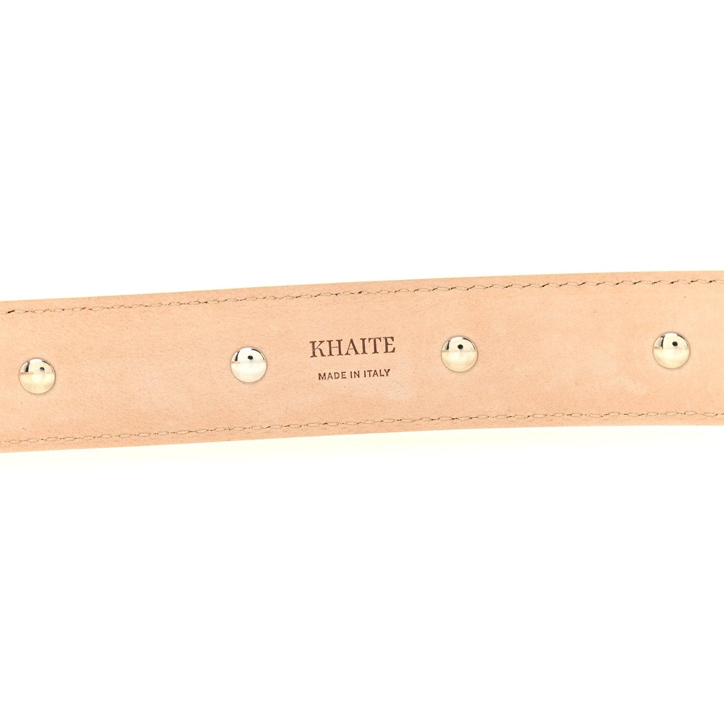 Calfskin Studded Benny Belt 80 32 Dark Ivory