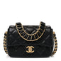 Caviar Quilted Mini Chain Soul Flap Black