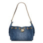 Washed Denim Quilted Mini Chanel 25 Handbag Blue