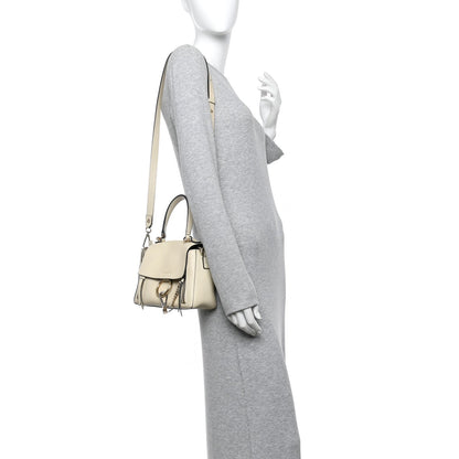 Calfskin Mini Faye Day Shoulder Bag Off White