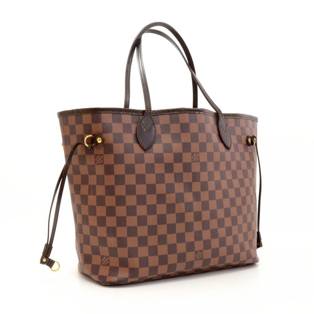 Louis Vuitto Dameir Ebene Canvas Neverfull MM Shoulder Bag