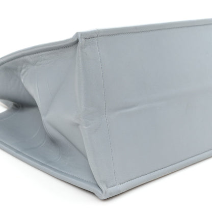 Calfskin Embossed Medium Book Tote Grey