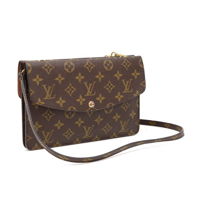 Louis Vuitto Pochette Double Rabat Monogram Canvas Shoulder Bag