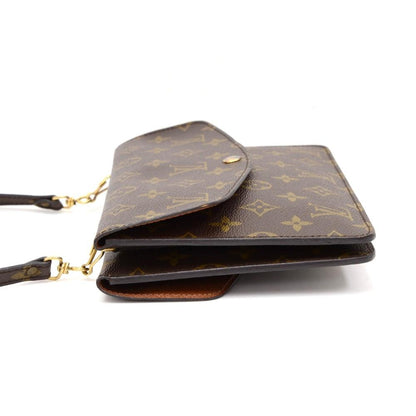 Louis Vuitto Pochette Double Rabat Monogram Canvas Shoulder Bag