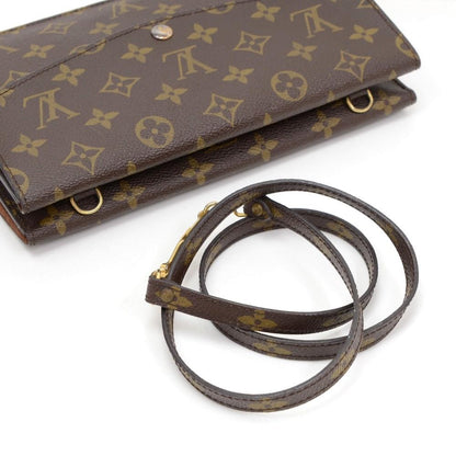 Louis Vuitto Pochette Double Rabat Monogram Canvas Shoulder Bag