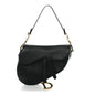 Grained Calfskin Saddle Bag Black