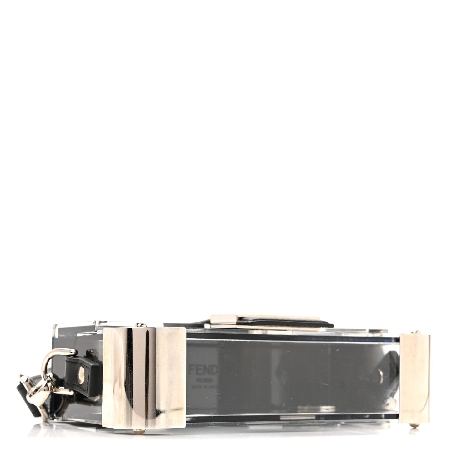 Plexiglass Vitello Mini Baguette Trunk Black Transparent